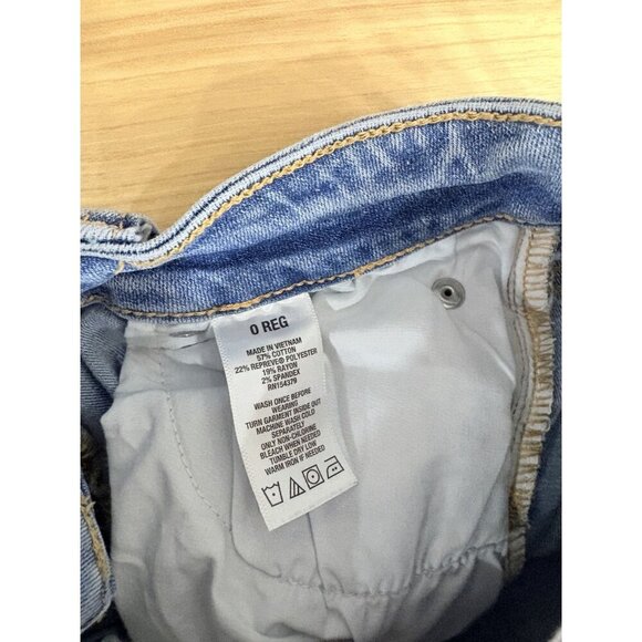 Aeropostale Low Rise Jegging 0 Stretch Light Wash Distressed Denim - Picture 3 of 4